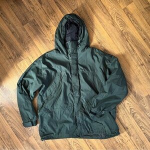 Cabela's Dark Green Hooded Raincoat